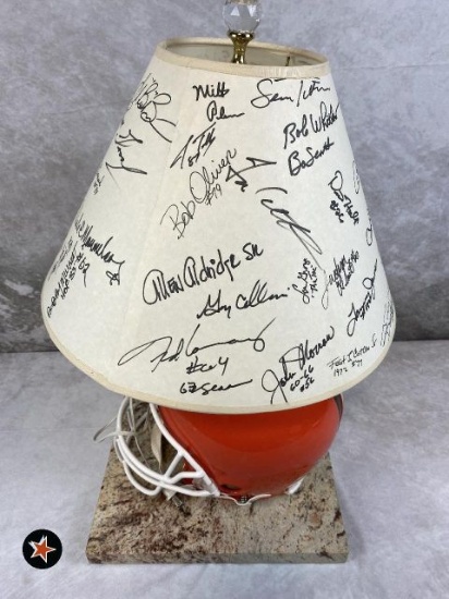 Bob Gain's Cleveland Browns Helmet Lamp w/Autos
