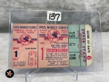 1955 World Series Ticket Stub - Yankees vs. Dodgers