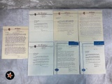 1951 and 1952 Detroit Lions and Washington Redskins Team Letters