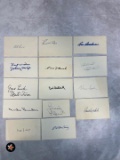 Collection of Baseball Stars Signed Index Cards