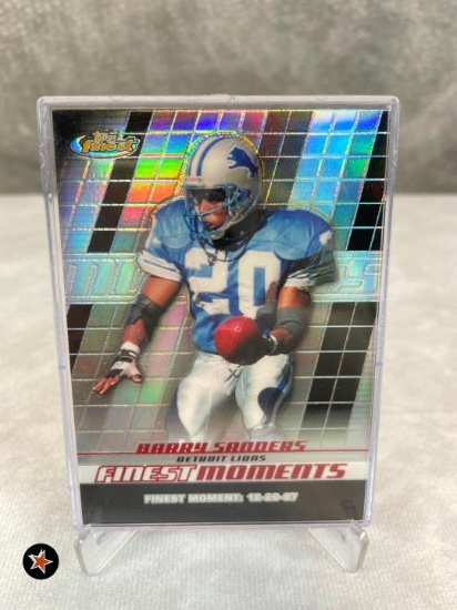 2008 Topps Finest Moments Barry Sanders Black Refractor - 55/99 - WOW