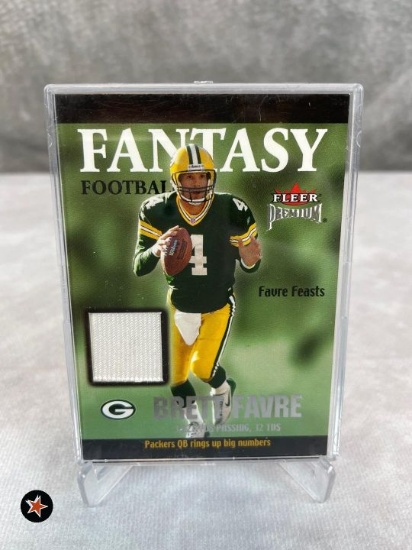 2002 Fleer Premium Fantasy Football Brett Favre Game Used Jersey Card