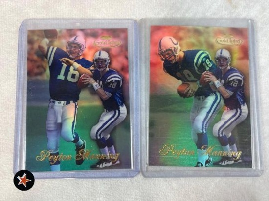 1998 Topps Gold Label Peyton Manning (2) Variations Rookie Cards