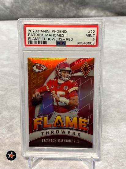 2020 Panini Phoenix Patrick Mahomes II - PSA 9 - Flame Throwers - Red (187/299)