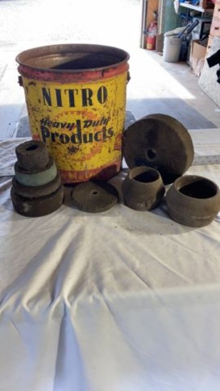 Nitro Oil bucket and Grinding stones