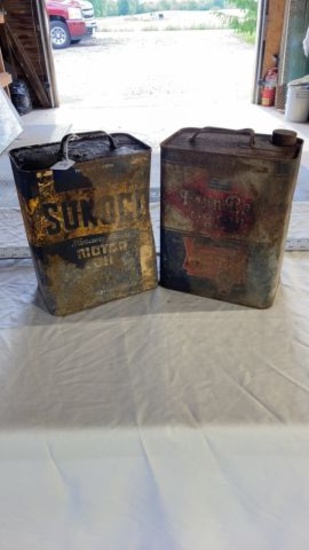 Sunoco and Penn-Rad Oil cans