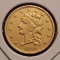 1836 CLASSIC HEAD $2.50 GOLD XF