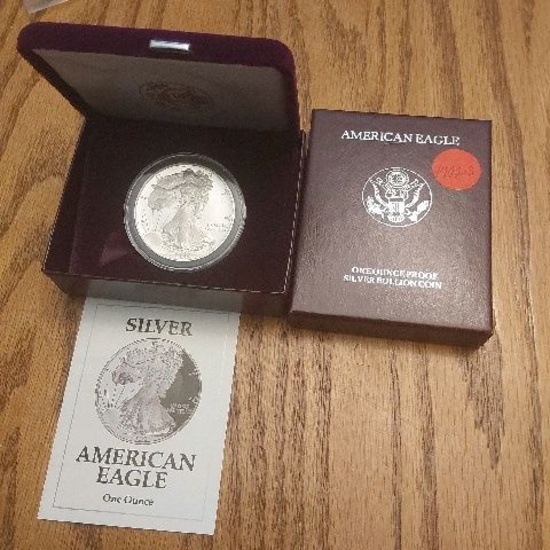 1992 SILVER EAGLE IN BOX PF