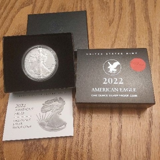 2022W SILVER EAGLE IN BOX PF