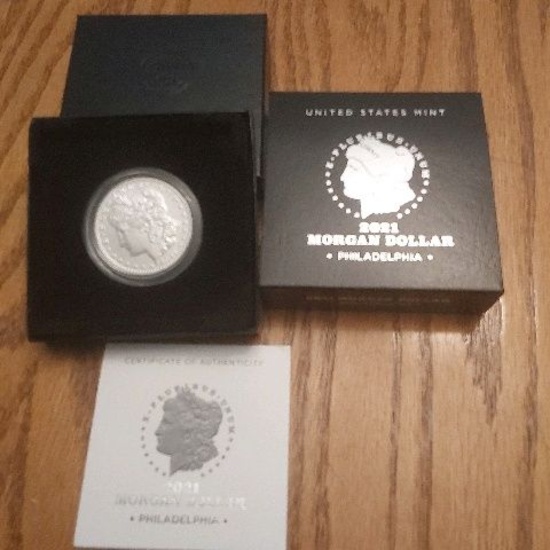 2021P MORGAN DOLLAR IN HOLDER