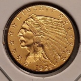 1925D $2.50 INDIAN HEAD GOLD CHOICE BU