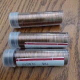 2 ROLLS OF 1959D AND 1 ROLL 1968S LINCOLN CENTS BU