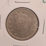 1883 V-NICKEL WITH CENTS AU