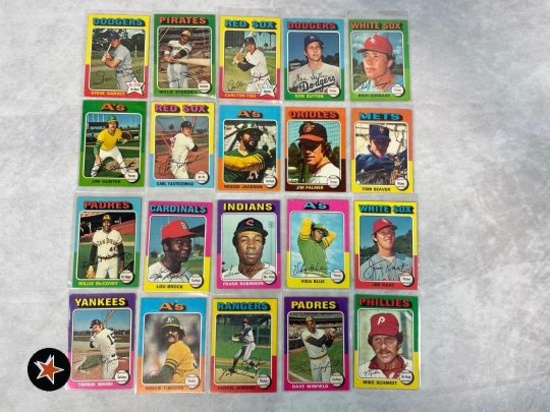 1975 Topps Baseball lot of 25 Stars