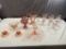 Large lot of pink depression glass, the 