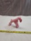 Pink Swirl HCA Marked Airedale Terrier figurine