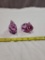 Pair of small pink bunny figurines, marked HCA 93