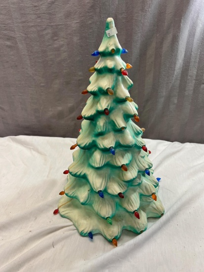 Blowmold Christmas Tree, missing some bulbs, approx 20 inches tall