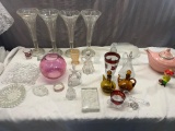 Large batch of assorted glassware, and more