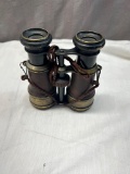 Victorian Marine Brass Leather Binocular with compass