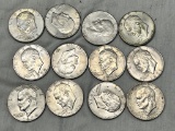12- Assorted Eisenhower Dollar coins