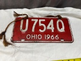 Vintage 1966 Pair of Ohio license plates