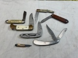 Lot of 7 good user knives, some USA