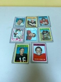 1972 Topps Football 50+ cards, and 8 Toploader stars