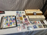 Baseball lot, 25 toploaders w/ stars/ RC, 1200+ Set builders and 350+ in Notebook