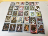 Mixed lot, Baseball, Football and Basketball stars, Rookies, and inserts, 30 in toploaders