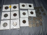 Assorted V nickels and Buffalo nickels