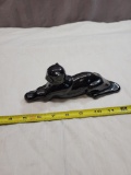 Mosser Heisey Black Tiger/Panther figurine
