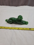 Mosser Heisey Green Tiger/Panther figurine