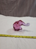Pink Elephant Glass Figurine, HCA 93 marked 183 of 450
