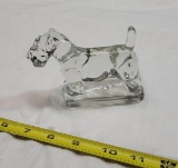 Clear Art Glass Scotty Dog Figurine