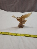 Imperial Caramel Slag Glass Swan Figurine
