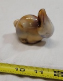 Small Caramel Slag Glass Imperial Bunny Figurine