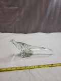 Clear Art glass pheasant figurine