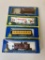 4- AHM Ho Scale train cars with original boxes, original packaging inside may be missing