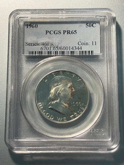 1960 Franklin Half Dollar, graded PR65 by PCGS