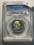 1981-S Susan B Anthony Type 1 dollar, graded PR69DCAM by PCGS