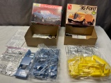 Pair of 1/25th scale model kits, '36 Ford and Revell '67 Plymouth GTX Hemi