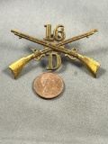 16 D Crossed Rifles Pin
