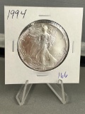 1994 US Silver Eagle .999 Fine Silver coin, UNC