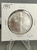 1995 US Silver Eagle .999 Fine Silver coin, UNC
