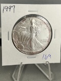 1997 US Silver Eagle .999 Fine Silver coin, UNC