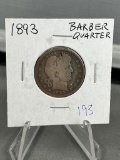 1893 Barber Quarter Dollar