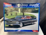 Monogram 1/25th Scale '57 Chevy Impala Hardtop model kit, factory sealed
