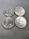 4- 1976 Eisenhower Dollar Coins, 1 with D mint mark