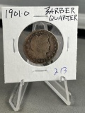 1901-O Barber Quarter Dollar
